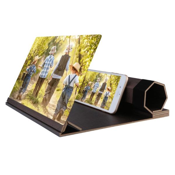 phone screen magnifier stereoscopic amplifying 12 inch deskwood bracket mobile holders stands in car cell mounts &